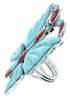Southwest Multicolor Butterfly Large Statement Ring Size 8-3/4 YS72723